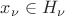 $x_\nu\in H_\nu$