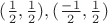 $(\frac{1}{2},\frac{1}{2}),(\frac{-1}{2},\frac{1}{2})$