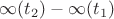 $\infty(t_2)-\infty(t_1)$