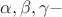 $\alpha,\beta,\gamma - $