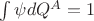 $\int\psi dQ^A=1$
