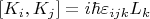 $[K_i, K_j] =  i\hbar \varepsilon_{ijk} L_k$