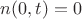 $\[
n(0,t) = 0
\]$