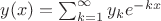 $y(x)=\sum_{k=1}^\infty y_ke^{-kx}$