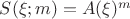 $S(\xi; m) = A(\xi)^m$ $S(\xi; m) = A(\xi)^m$