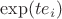 $\mathrm{exp}(t e_i)$