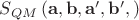 $S_{QM} \left ( \mathbf{a}, \mathbf{b}, \mathbf{a'}, \mathbf{b'}, \right )$