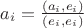 $a_i = \frac{(a_i, e_i)}{(e_i, e_i)}$