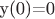 y(0)=0