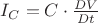 $I_{C}=C \cdot \frac{DV}{Dt}$