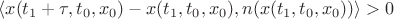 $\langle x(t_1 + \tau, t_0, x_0) - x(t_1, t_0, x_0), n(x(t_1, t_0, x_0)) \rangle > 0$