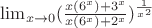 $\lim_{x\to 0}(\frac{x \etc (6^x)+3^x}{x \etc (6^x)+2^x})^\frac{1}{x^2}&$