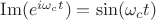 $\operatorname{Im}(e ^ {i\omega_c t})=\sin(\omega_c t)$