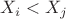 $X_i< X_j$