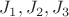 $J_1, J_2, J_3$