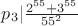 $p_3|\frac{2^{55}+3^{55}}{55^2}$ $p_3|\frac{2^{55}+3^{55}}{55^2}$