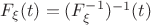 $F_\xi(t)=(F_\xi^{-1})^{-1}(t)$