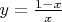 $y=\frac{1-x}{x}$