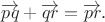 $$\overrightarrow {p q}+\overrightarrow {qr} =\overrightarrow {p r}.$$ $$\overrightarrow {p q}+\overrightarrow {qr} =\overrightarrow {p r}.$$
