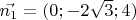 $\vec{n_{1}} = (0; -2\sqrt{3};4)$
