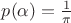 $p(\alpha) = \frac{1}{\pi}$