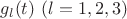 $g_l (t) \ (l=1,2,3)$