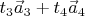 $t_3\vec a_3+t_4\vec a_4$