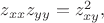 $z_{xx} z_{yy} = z_{xy}^2,$