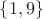 $\{1, 9\}$