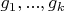 $g_{1},...,g_{k}$