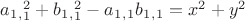 $a_1_,_1^2+b_1_,_1^2-a_1_,_1b_1_,_1=x^2+y^2$