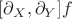 $[\partial_X,\partial_Y]f$