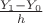 $\frac {Y_1-Y_0} {h}$