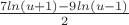 ${{{7ln(u+1) - 9ln(u-1)}\over{2}}}$