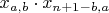 $x_{a,b} \cdot x_{n+1-b,a}$