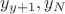 $y_{y+1} , y_{N}$