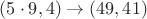 $(5\cdot9,4)\to (49,41)$ $(5\cdot9,4)\to (49,41)$