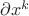 ${\partial x^k}$