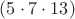 $(5\cdot7\cdot13)$