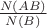 $\frac{N(AB)}{N(B)}$