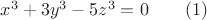 $x^3+3y^3-5z^3=0\qquad(1)$