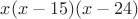 $x(x - 15)(x - 24)$