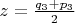 $z=\frac{q_3+p_3}2$