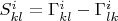 $S^i_{kl}=\Gamma^{i}_{kl}-\Gamma^{i}_{lk}$