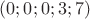$(0;0;0;3;7)$