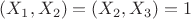 $(X_1,X_2)=(X_2,X_3)=1$ $(X_1,X_2)=(X_2,X_3)=1$