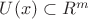 $\[U(x) \subset R^m\]$