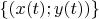 $\{(x(t);y(t))\}$