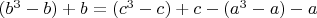 $(b^3-b)+b=(c^3-c)+c-(a^3-a)-a$