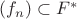 $(f_n)\subset F^*$